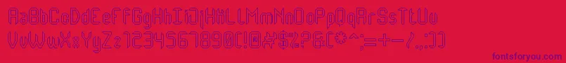 フォントMonsterOfSouthHollowSt – 赤い背景に紫のフォント