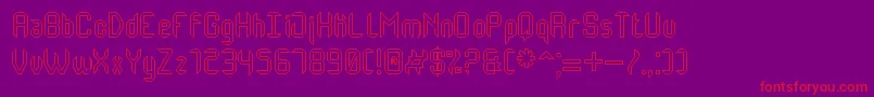 フォントMonsterOfSouthHollowSt – 紫の背景に赤い文字