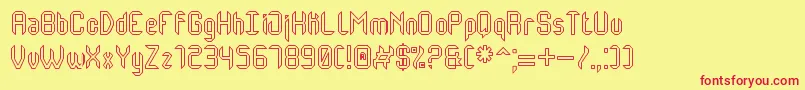 MonsterOfSouthHollowSt Font – Red Fonts on Yellow Background