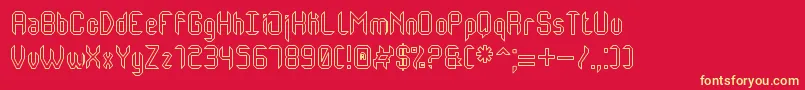 フォントMonsterOfSouthHollowSt – 黄色の文字、赤い背景