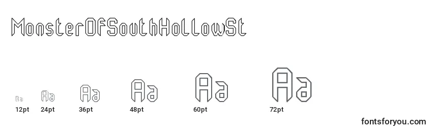MonsterOfSouthHollowSt Font Sizes