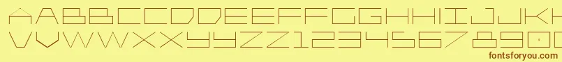 Player1upexpand Font – Brown Fonts on Yellow Background