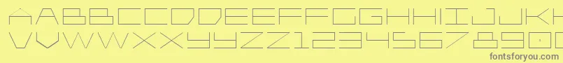 Player1upexpand Font – Gray Fonts on Yellow Background