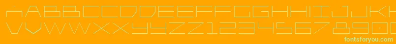 Player1upexpand-Schriftart – Grüne Schriften auf orangefarbenem Hintergrund