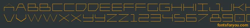 Player1upexpand Font – Orange Fonts on Black Background