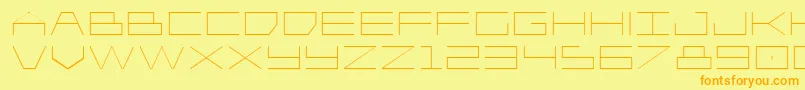 Player1upexpand Font – Orange Fonts on Yellow Background