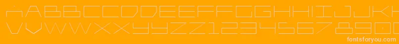 Player1upexpand-Schriftart – Rosa Schriften auf orangefarbenem Hintergrund