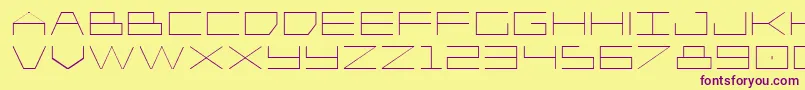 Player1upexpand Font – Purple Fonts on Yellow Background