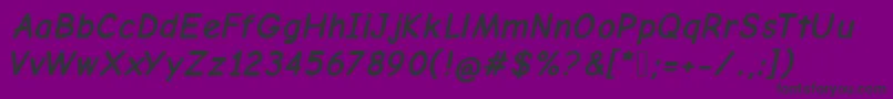 ComicNeueBoldOblique Font – Black Fonts on Purple Background