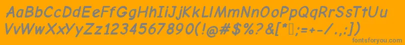 ComicNeueBoldOblique Font – Gray Fonts on Orange Background