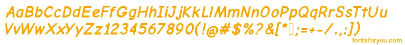ComicNeueBoldOblique Font – Orange Fonts on White Background