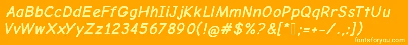 More about ComicNeueBoldOblique Font ComicNeueBoldOblique Font – Yellow Fonts on Orange Background
