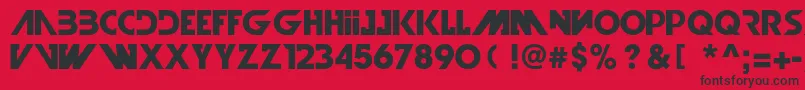 IllegalCurvesBold Font – Black Fonts on Red Background