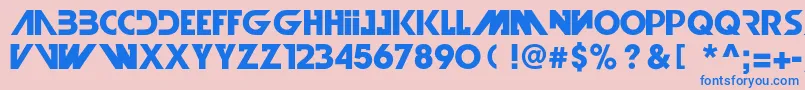 IllegalCurvesBold Font – Blue Fonts on Pink Background