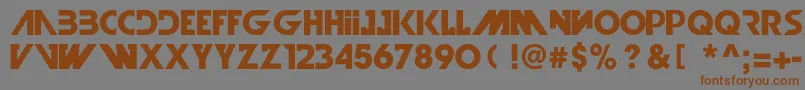 IllegalCurvesBold Font – Brown Fonts on Gray Background