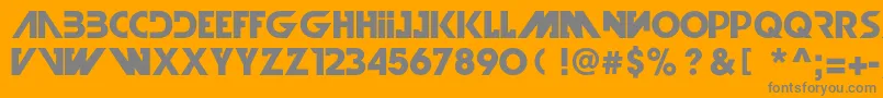 IllegalCurvesBold Font – Gray Fonts on Orange Background