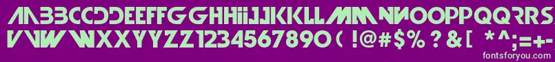 IllegalCurvesBold Font – Green Fonts on Purple Background