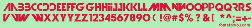 IllegalCurvesBold Font – Red Fonts on Green Background