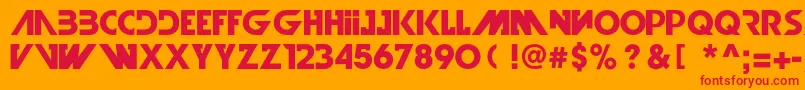 IllegalCurvesBold Font – Red Fonts on Orange Background