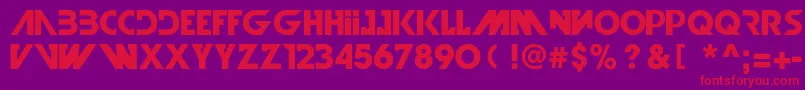 IllegalCurvesBold Font – Red Fonts on Purple Background