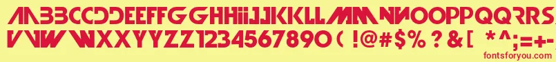 IllegalCurvesBold Font – Red Fonts on Yellow Background