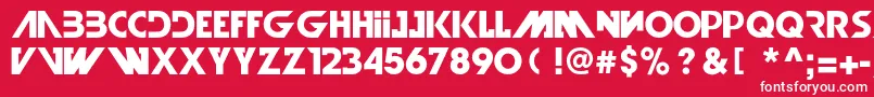 IllegalCurvesBold Font – White Fonts on Red Background
