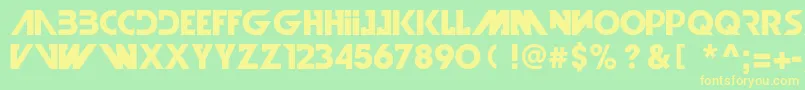fuente IllegalCurvesBold – Fuentes Amarillas Sobre Fondo Verde
