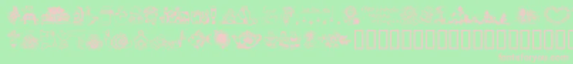 LittleCuties Font – Pink Fonts on Green Background