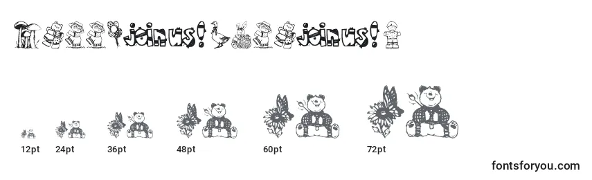 LittleCuties Font Sizes