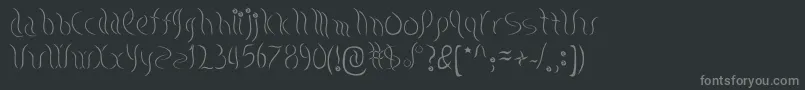 フォントBreakingPoint – 黒い背景に灰色の文字