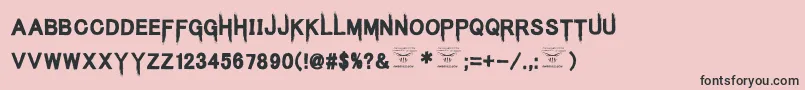 KingsbutcherRegular Font – Black Fonts on Pink Background