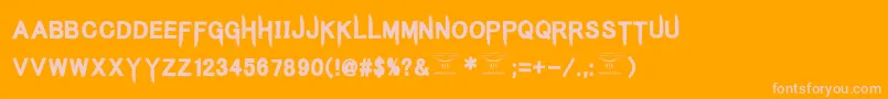 KingsbutcherRegular Font – Pink Fonts on Orange Background