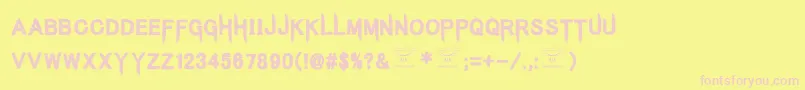 KingsbutcherRegular Font – Pink Fonts on Yellow Background