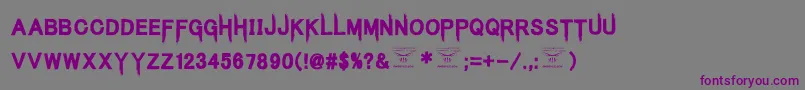Шрифт KingsbutcherRegular – фиолетовые шрифты на сером фоне