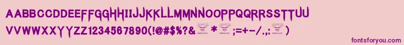 KingsbutcherRegular Font – Purple Fonts on Pink Background