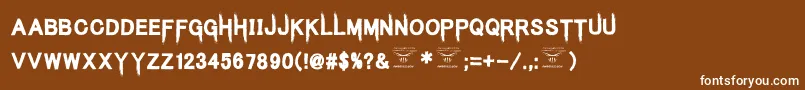 KingsbutcherRegular Font – White Fonts on Brown Background