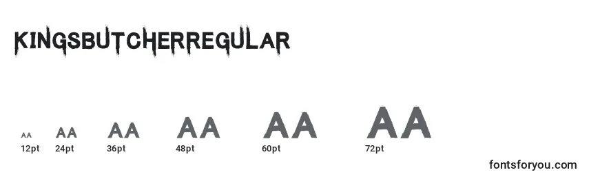 KingsbutcherRegular Font Sizes