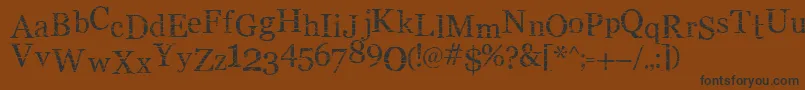 SmMiddlismBold Font – Black Fonts on Brown Background