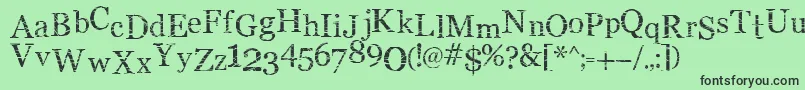 SmMiddlismBold Font – Black Fonts on Green Background