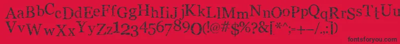 SmMiddlismBold Font – Black Fonts on Red Background