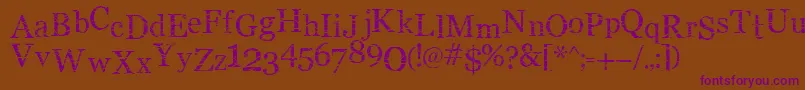 SmMiddlismBold Font – Purple Fonts on Brown Background