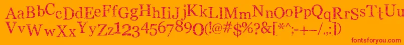 SmMiddlismBold Font – Red Fonts on Orange Background