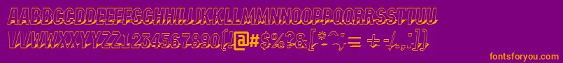 AMachinanova3Dsh Font – Orange Fonts on Purple Background