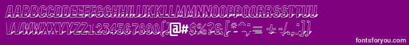 AMachinanova3Dsh Font – White Fonts on Purple Background