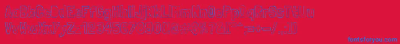 Czcionka LondrinaSketch – niebieskie czcionki na czerwonym tle