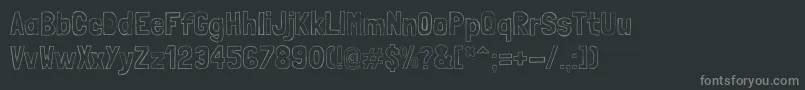 LondrinaSketch-Schriftart – Graue Schriften auf schwarzem Hintergrund