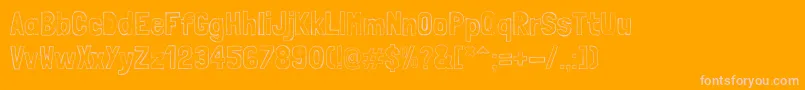 LondrinaSketch Font – Pink Fonts on Orange Background