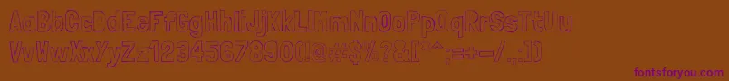 LondrinaSketch Font – Purple Fonts on Brown Background