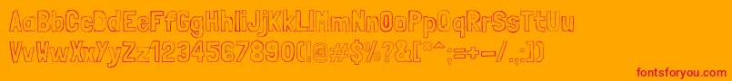 LondrinaSketch-Schriftart – Rote Schriften auf orangefarbenem Hintergrund