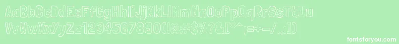 Шрифт LondrinaSketch – белые шрифты на зелёном фоне